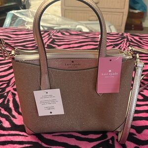 Kate Spade Rose Gold Glitter Satchel